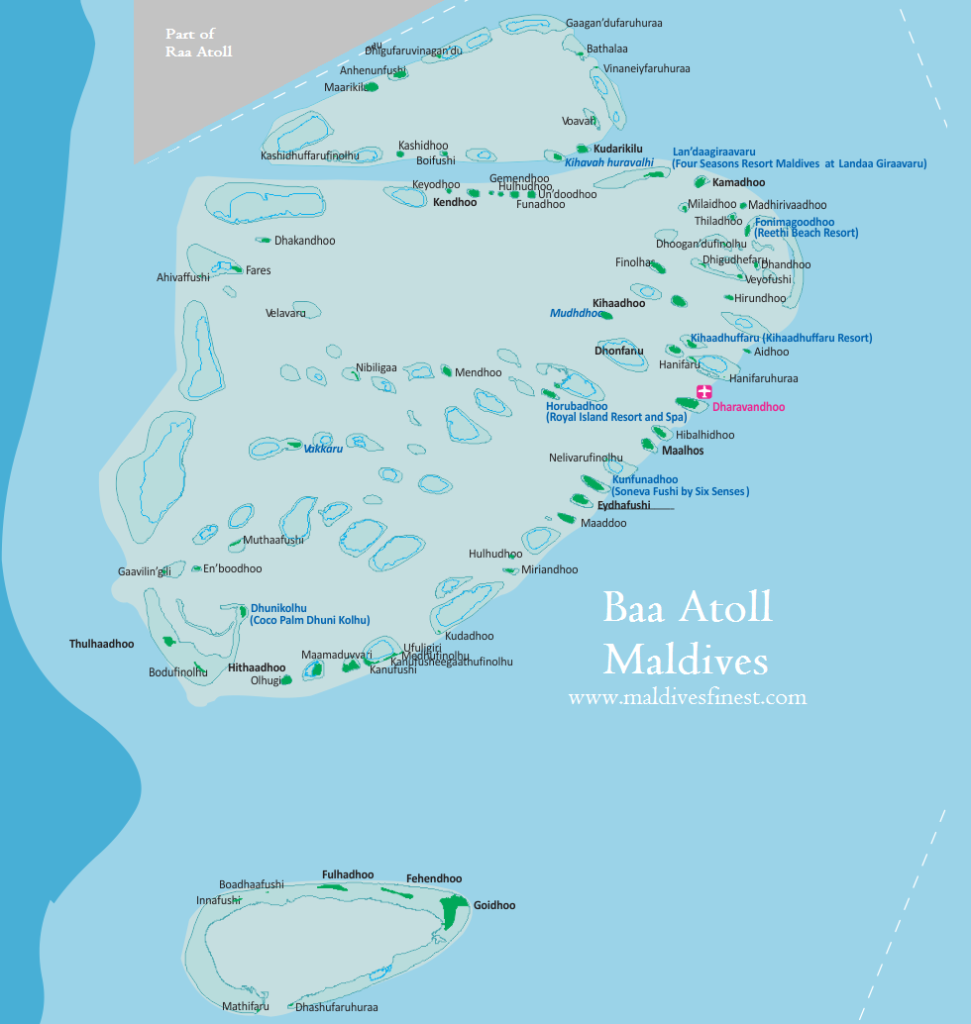 Map of Baa Atoll Maldives and Attractions - Maldives Private Villa